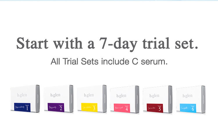 Start with a 7-day trial set. All Trial Sets include C serum.