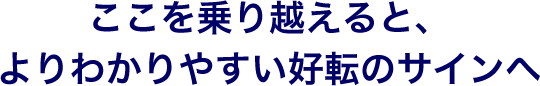 こ5こを乗り越えると、より分かりやすい好転のサインへ